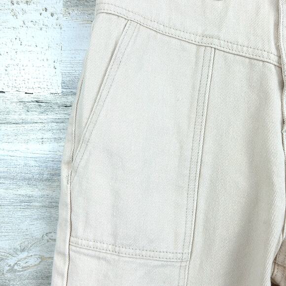 Blank NYC Free People Women’s 27 Cream High Rise Button Fly Tapered Jeans NWT - Picture 5 of 9